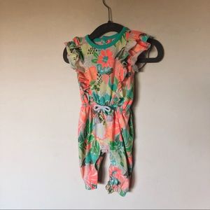 EUC tropical jumper 0-3 month baby girl